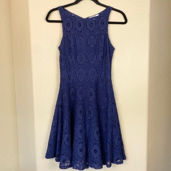 BB Dakota Renley Lace Fit & Flare Minidress - Navy - Picture 2 of 6